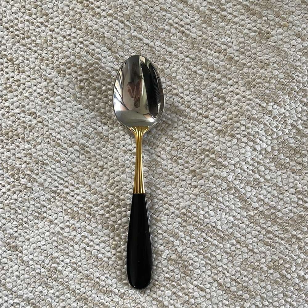 Yamazaki Tulle Black and Gold Tea Spoon Teaspoon